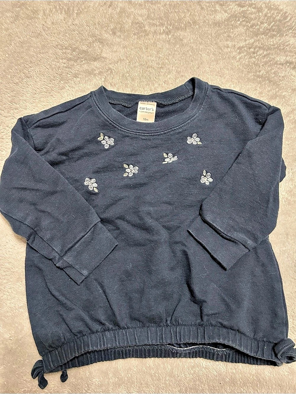 Girl’s Navy Blue Long Sleeve Top